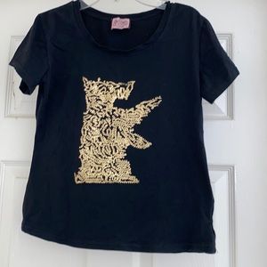 Juicy Couture vintage t-shirt clothes black with gold dog